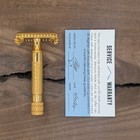 Revamped  1930s Gillette Open Comb Aristocrat Safety Razor   24k Gold   Stunning