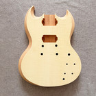 Diy Sg Style Electric Guitar Kit Flame Maple Top Mahogany Body  Cr Part 22fret