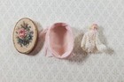 Dollhouse Baby Doll In Gift Box Handmade Porcelain 1 12 Scale Miniature Nursery