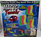 Magic Tracks Toy Battery Car Set 11 Ft Flexible 220 Pc  Track Glow In The Dark