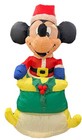 Vtg Gemmy Disney Mickey Mouse Christmas Sleigh 3 Foot Airblown Inflatable 2009