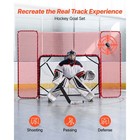 Uimoso 10x6ft Steel Hockey Goal With Backstop And Target Set For Street Play