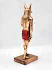 Ancient Egyptian Anubis Unique Antique Handmade Carved Statue