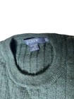 J crew 100  Merino Wool Pullover Sweater Men Sz Small Green Ribbed Knit Crewneck