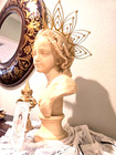 Gold Crown Fascinator Headband Kentucky Derby Wedding Church Tea Party Hat