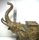 Indian Lucky Elephant Bronze Metal Figurine Sculpture Decor Original 13 5 x13 