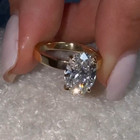 Igi 3 25ct E Vs1 Oval Cut Lab Grown Diamond Engagement Ring In 14k Yellow Gold
