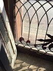 Sg 445 Antique Transom Glass Window Hot Red Design