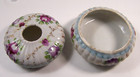Porcelain Hair Receiver Hand Painted W roses Flowers Gold Rim Japan Tiny 2 X 3 