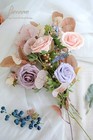 Artificial Flowers 25pcs Real Looking Blush Foam Fake Roses