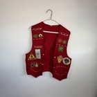 Bsa Red Felt Vest Loaded W  1960s Patches Proviso Roundup   Thatcher W Cr-159