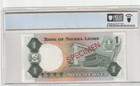 Sierra Leone 1979 1 Leone Certified Pcgs Banknote Unc 64 Ppq Cs2 Specimen