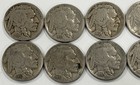 Lot Of 10 Indian Head Buffalo Nickel Coins Dated 1937