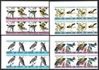  aop  Nevis  407-14 1985 Birds Set Of 16 Imperf Mnh Blocks  64 