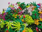 Lego 100 Piece Plants Leaves Flowers Lot  washed 