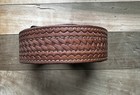 Vintage Safariland Brown Basketweave Leather 2    Duty Belt Model 38 A3