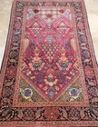 Collector Item  4 3 x6 10  Antique Pre-1900 Fine Lamb Wool Pile Kashane Rug