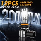 Auxbeam 9005 9006 h11 Combo Led Headlights fog Lights 6pcs Bulbs White 20000lm