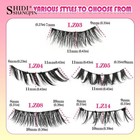 Reusable Magnetic Eyelashes 1 Pair Natural Curly Fluffy False Lashes No Glue Twe