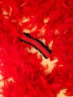 Red Feather Boa Accessory For Halloween   Dance Or Fun  With Red   Black Garter
