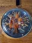 Vintage Extra Large Cideart Dried Flowers Belgium Convex Glass 