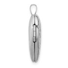 Sterling Silver Epoxy 20mm Forever In My Heart Rose Locket Pendant 2 79gm