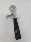 Vintage Ekco Ice Cream Scoop Disher Black Handle Trigger Release Stainless Usa