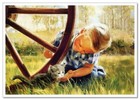 Lovely Children-flowers Of Life Pretty Boy   Kitty Kids Art New Modern Postcard