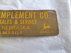 Vintage John Deere Wahoo Implement Nebraska Advertising Unused Sticker