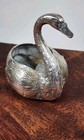 Antique German 800 Silver Swan   Spoon Salt Cellar Bowl 75 9g Superb Condition 