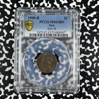 1908-r Italy 2 Centesimi Pcgs Ms63bn Lot g2173 Choice Unc  Km 38