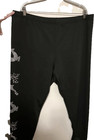      New Womens Plus Size Black Christmas Shiny Reindeer Leggings Size 5xl
