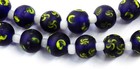 37  Long Strand Fancy Cobalt Eye African Trade Beads H38 W3