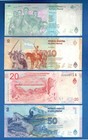 Argentina P-359- P-362 5 10 20 50 Pesos Unc Banknote Set   6 Free Shipping