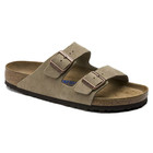Birkenstock Arizona Soft Footbed Suede Leather Sandals Taupe Black Mocha Mink