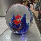 Murano Style Hand Blown Glass Aquarium Paperweight Fish Dolphin Tropical