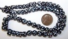 Antique Venetian Trade Beads - 67 Mini Black  skunk  Rounds  Barrels With Dots