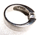 Vintage Stunning Sterling Silver Clear Cz Band Ring   Size 6 75