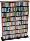 Media Storage Cabinet Game Movie Video Organizer Cd Dvd Adjustable Shelf Rack