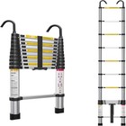 10 5ft Telescoping Aluminum Extension Ladder  Multi-purpose Folding Ladder  330