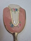 Vintage Hand Mirror And Brush Vanity Set Pink Blue Floral Victorian