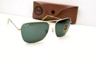 Vintage  Bausch   Lomb B l  Ray Ban Usa  Caravan  58-16  Gold  Frame Sunglasses