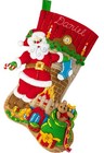 Diy Bucilla Fireplace Santa Toys Chimney Christmas Felt Stocking Kit