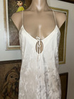 Morgan Taylor 100  Silk Ivory Long Key Hole Slip Dress Bridal Nightgown
