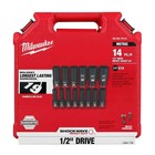 Milwaukee Tool 49-66-7014 14 Pc  Shockwave Impact Duty 1 2 In  Drive Metric