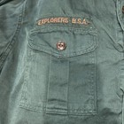 Vtg Boy Scout Venture Explorer Dark Green Ls Approx Mens Medium Uniform Shirt 52