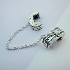 Authentic Silver 925 Pandora Moments Logo Safety Chain Clip Charm 792057cz