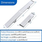 Hd Foldable Loading Ramp 1500lb Mower Snow Blower Bike Atv Utv Golf Cart Towing