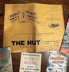 Vtg 1940s Quebec Canada Travel Ephemera Lot Montreal The Hut Bbq Menu Railway