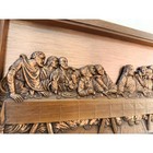 Vintage Coppercraft Guild The Last Supper 10x20 Plastic Framed 3d Copper Plaque